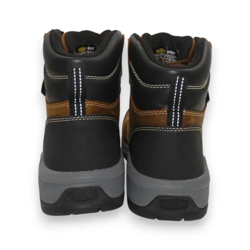 EUC Keen Utility Women’s Carbon Toe Work Boots Brown Leather Size 8 - Picture 5 of 13